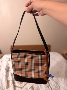 BURBERRY- Classic Check Shoulder Bag